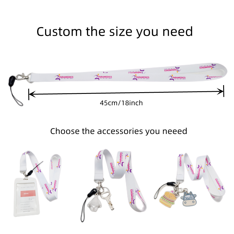 Custom Pantone Color ID Card Holder Satin Lanyard With Logo Image 5
