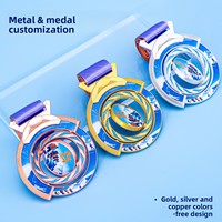 Médaille de sport personnalisée en métal plaqué avec impression UV, plaque de marathon, médaille de souvenir d'escalade en sommet