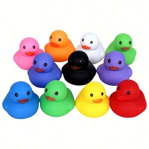 XJ458 Custom Rubber Mini Duck With Logo and Shape Wholesale Kid Bath <b>Floating</b> Toy Sound Duck Promotional Gift - Product Image 1