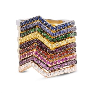 Bague géométrique unisexe en cuivre avec pierre synthétique, bijou fantaisie mignon, cadeau idéal - Product Image 1