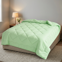 Couette brodée d'hiver 100% coton duvet écologique douce pour la peau, ensemble de literie pour lit double