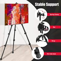 Secolorart trépied en métal chevalet réglable support de chevalet d'artiste Portable pour l'affichage de dessus de table et le signe de mariage