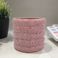 Petit pot de fleur rond en céramique boîte marron émaillée pour plantes de cactus fournitures de jardin pour usage intérieur ou extérieur