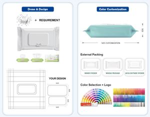 批发婴儿清洁湿巾制造商 OEM 定制徽标婴儿卫生湿巾供应商 - Product Image 6