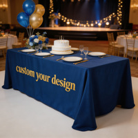 Décoration de fête d'anniversaire, nappe en tissu moderne avec impression quadricolore CMYK, motifs et logos personnalisables, tailles pour hôtels et usage domestique