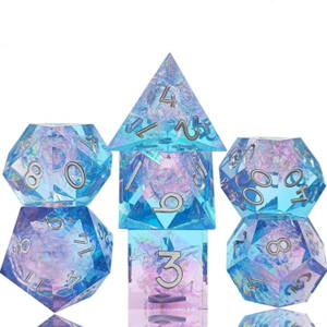 Directo de fábrica, juego de siete lados de alta calidad de dados de resina de ilusión de bordes afilados, dados de juego de varios lados - Product Image 6