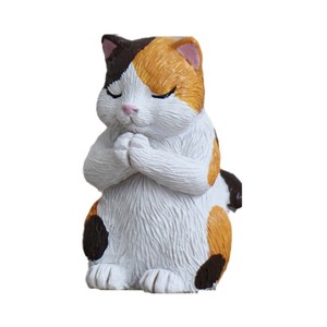 Cachorro gato estilo japonés escritorio decoración sala de estar zorro resina ecológica hecha a mano Animal estatuilla - Product Image 1