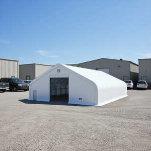 Abri de stockage à double structure TMG Pro Series 50 x 80 avec bâche en PVC robuste et portes à battants pour équipement de stationnement - Product Image 2