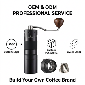 Moulin à café professionnel Kingze de qualité supérieure, en acier inoxydable CNC 420, réglable externement, portable, <span class=keywords><strong>manuel</strong></span> - Product Image 2