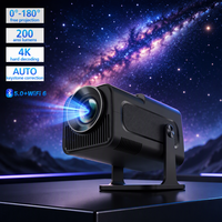 Projecteur Android 4K JUNUO HY320 MINI 200ANSI 720P avec haut-parleurs intégrés, Android 14, produits électroniques grand public, appareils pour la maison intelligente