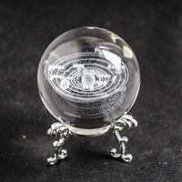 Sphère photo en verre cristal de luxe personnalisée avec gravure laser, tailles sur mesure pour la décoration des fêtes