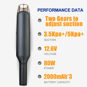 ワイヤレス車の掃除機ハイパワー9Kpa 5KPA手真空コードレス充電式ハンドヘルド真空3 × 2000 2600mahのリチウムイオンバッテリー - Product Image 2