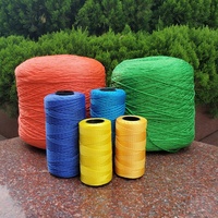 Fil POY 100% Polypropylène 0,9 mm, haute ténacité, filé à anneaux, à trois brins, effet slub, pour chapeaux, sièges de voiture, coussins, et pour la production de laine effet soie glacée