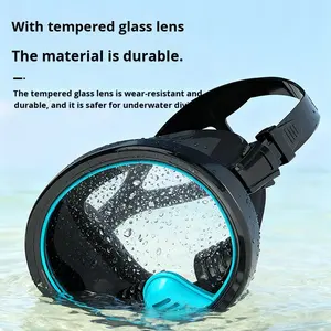 Masque de <span class=keywords><strong>plongée</strong></span> HD à large cadre, style nouveau, avec protection oculaire, en silicone, à fenêtre unique, étanche, pour la natation - Product Image 3