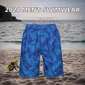 Shorts de Baño Casuales para Hombre 2024, Nuevo Diseño, Cintura Media, Ecológicos, de Secado Rápido, Transpirables, Estampados, Resistentes al Viento - Product Image 3