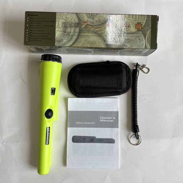 Metal Detector Locator Wand Pointer Pinpoint Handheld Metal Detector for Metal Coin Gold GREEN