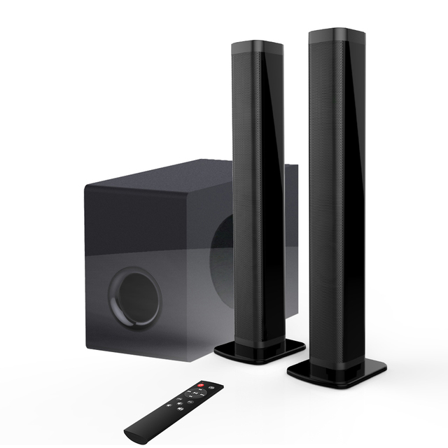 2.1CH Home TV Wireless Soundbar Detachable BT V5.0 Speaker HiFi 3D Stereo Passive Powerful Subwoofer Support AUX Optical RCA USB