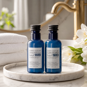 Set de Artículos de Aseo para Hotel <span class=keywords><strong>Serie</strong></span> Océano Azul, Champú, Acondicionador, Gel de Ducha, Loción para Habitaciones de Huéspedes - Product Image 2