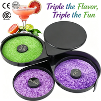 Juego de Decoradores de Vasos para Margaritas, Decorador de Vasos de Plástico Personalizado de 3 Niveles con Esponja y Tapa, Herramienta Profesional para Bartenders
