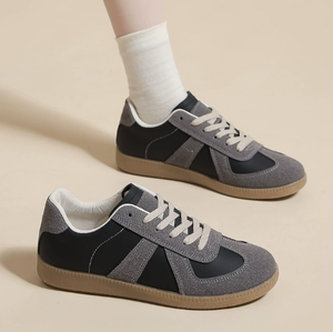 <span class=keywords><strong>Zapatillas</strong></span> Deportivas Clásicas de Piel Sintética Blanca para <span class=keywords><strong>Mujer</strong></span>, Zapatos Casuales para Caminar con Suela de Goma Retro - Product Image 3