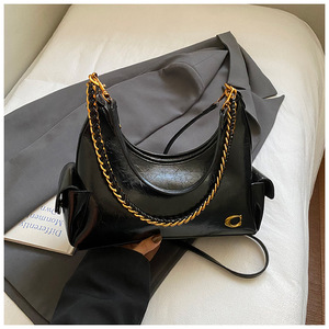 Nouveau sac à bandoulière minimaliste pour femme, grande capacité, chaîne, vintage, polyvalent, sacs à bandoulière pour femme - Product Image 3