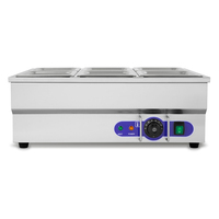 Bain-marie électrique en acier inoxydable 20L 1/6 pour buffet, équipement de maintien au chaud certifié CE, température manuelle
