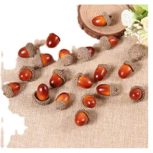 Artificial Acorns Nut Realistic Small faux Acorns for Crafting Wedding House Christmas Decor