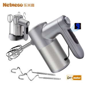 Netmego Electric Hand Mixer 400W Silver Gray Multi Speed Baking Whisk For Cream And Batter Mixing - Product Image 4