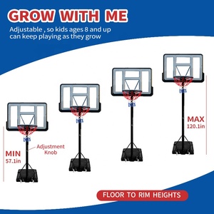 <span class=keywords><strong>Canestro</strong></span> da basket <span class=keywords><strong>per</strong></span> <span class=keywords><strong>bambini</strong></span> <span class=keywords><strong>per</strong></span> interni ed esterni portatile mobile regolabile in altezza - Product Image 5