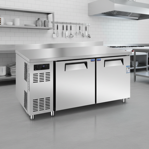 שולחנות עבודה מסחריים מנירוסטה עם משענת גב, בקרה דיגיטלית ופירוק קרח ללא קרח - Product Image 1