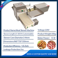 Machine industrielle automatique de production de brochettes de kebab à haut volume avec système d'entraînement pneumatique