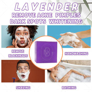 Jabón de pétalos de lavanda de lujo con logotipo de marca personalizado, barra de 100 g, paquete a granel para cadenas de supermercados - Product Image 3