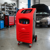 Unidad de Recuperación de Aire Acondicionado Automática AMC-880N R134a/R1234yf con Impresora de Pulso y Limpieza, Herramienta Multilingüe para Talleres de Reparación Automotriz