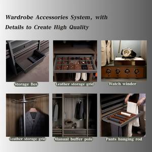 Armoire en verre grande capacité avec serrure à empreinte digitale intégrée et coiffeuse dissimulée - Product Image 4