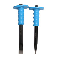 Ciseau à marteau de maçonnerie de démolition professionnel FIXTEC Ciseau à pointe plate en acier au carbone de 250mm Ciseau à froid