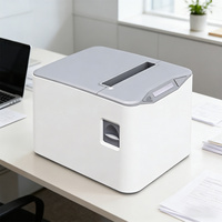 Impresora Térmica de Recibos POS de 80 mm, Impresión de Alta Velocidad de 220 mm/s con Soporte USB/Serie/BT, Impresora Multilingüe 1D y 2D