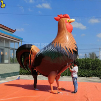 Ballon gonflable géant en forme de coq, impression intégrale, ballon gonflable en hélium, poulet volant