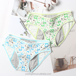 Pantalones menstruales a prueba de fugas para niños, ropa interior de algodón con bonitos dibujos, bragas de moda para <span class=keywords><strong>adolescentes</strong></span> - Product Image 4
