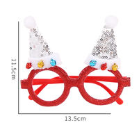 Lunettes de fête de Noël renne roux très populaires, lunettes fantaisie à bois de cerf scintillants, accessoire photo de Noël pour réunion de famille