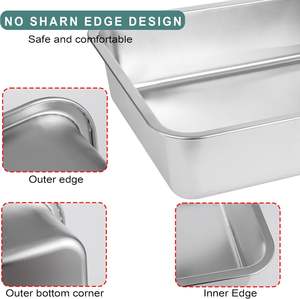 Metall Hochseitige Katzen pfanne Antihaft Kein Geruch Leicht zu reinigende Katzen toilette aus Edelstahl - Product Image 6