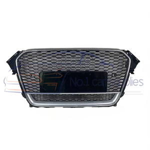 Parachoques de Cromo Negro para coche, malla de parrilla modificada para <span class=keywords><strong>A4</strong></span> S4 B8.5 2013 <span class=keywords><strong>2014</strong></span> 2015 2016 - Product Image 4
