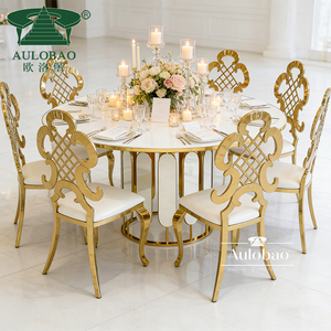 Modern Luxury Gold Stainless Steel High Back King Throne <b>Chair</b> for Wedding Dining Outdoor & Living Room Rental - Product Image 4