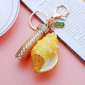 Porte-clés Coquillage Bling en Gros, Porte-clés Strass, Grand Porte-clés Conque de Plage, Porte-clés en Cristal, Porte-clés Pendentif Métallique - Product Image 5