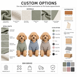 Solid Color Lined Hooded Dog Sweatshirt dog outfitspet <b>clothes</b> oem pet <b>clothes</b> Raglan Sleeve Warm Pet Hoodie - Product Image 2