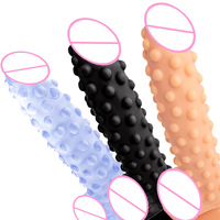 Dildo manuel en gel de silicone liquide, forme réaliste, texture granulaire, doux, puissant, pour massage mural, pour adultes