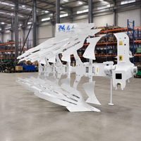 Charrue hydraulique à 5 sillons résistante à l'usure pour tracteur, équipement agricole à haut rendement