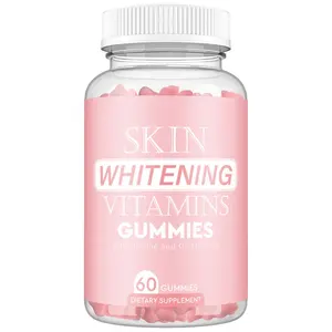 Etiqueta privada clareamento de pele, clareamento da pele max glutathione vitamina c gummy removedor de manchas escuras acne