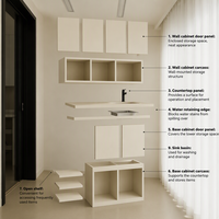 Buffets modernes en bois blanc, armoire de rangement gain de place, étagère ouverte, meuble de cuisine sur mesure, buffet OEM d'usine pour salle à manger
