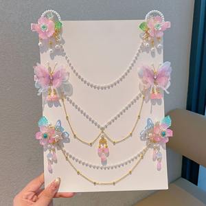 批发超级不朽儿童古风汉服头饰金属甜美女孩唐服装前额链发饰 - Product Image 1