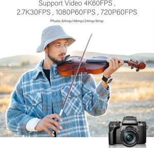 Appareil photo numérique avec capteur CMOS 4K jusqu'à 64MP, double caméra avant et arrière, écran tactile 4.0, WIFI, appareil photo pas cher pour la diffusion en direct sur TIKTOK - Product Image 5